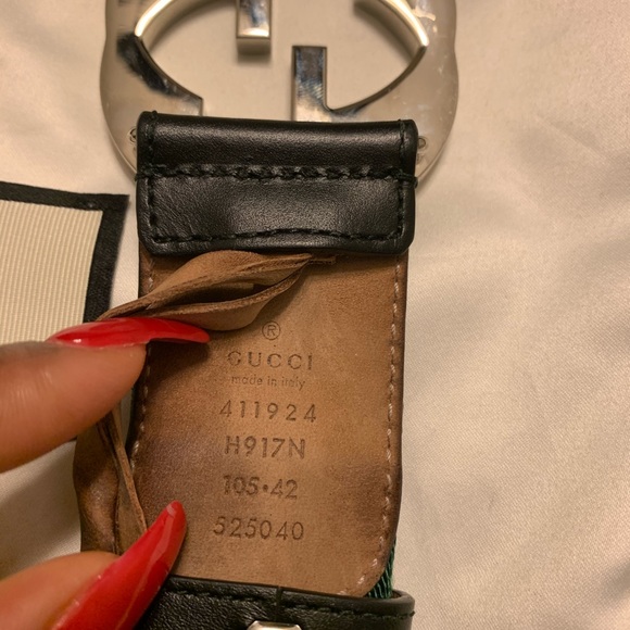 GUCCI web belt with G buckle - Picture 6 of 9